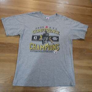 Vintage Y2K Pittsburgh Steelers Conference Champions T Shirt Men's Size XL 2005